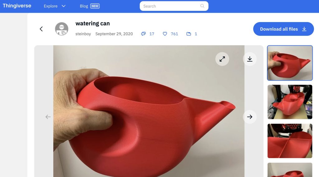 ちょっとしたところで小回りが聞くジョウロのデザイン